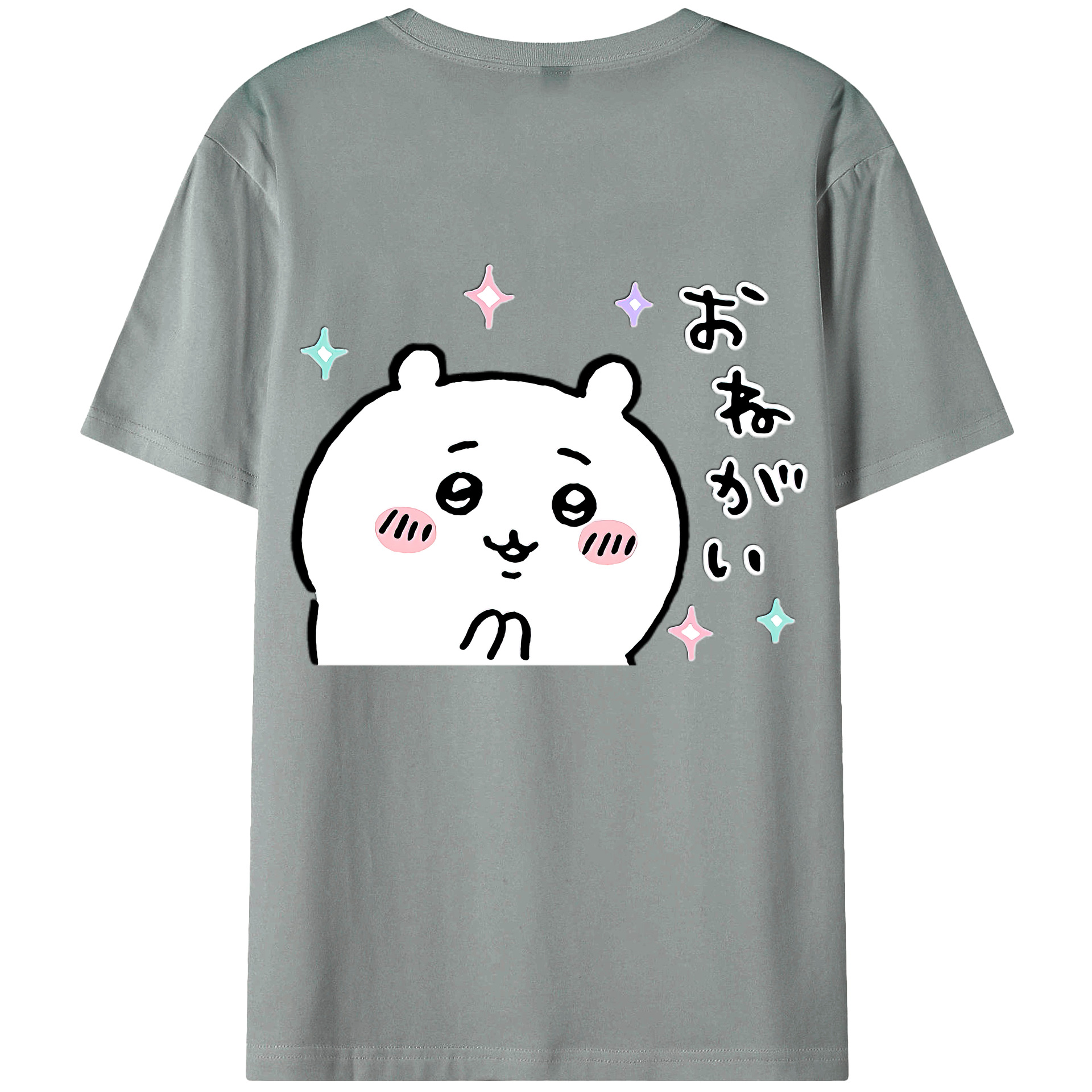 （画像用） ちいかわ ちいかわ Chii-kawa chiikawa 綿100％ メンズ半袖Tシャツ（バックプリント） 通気性